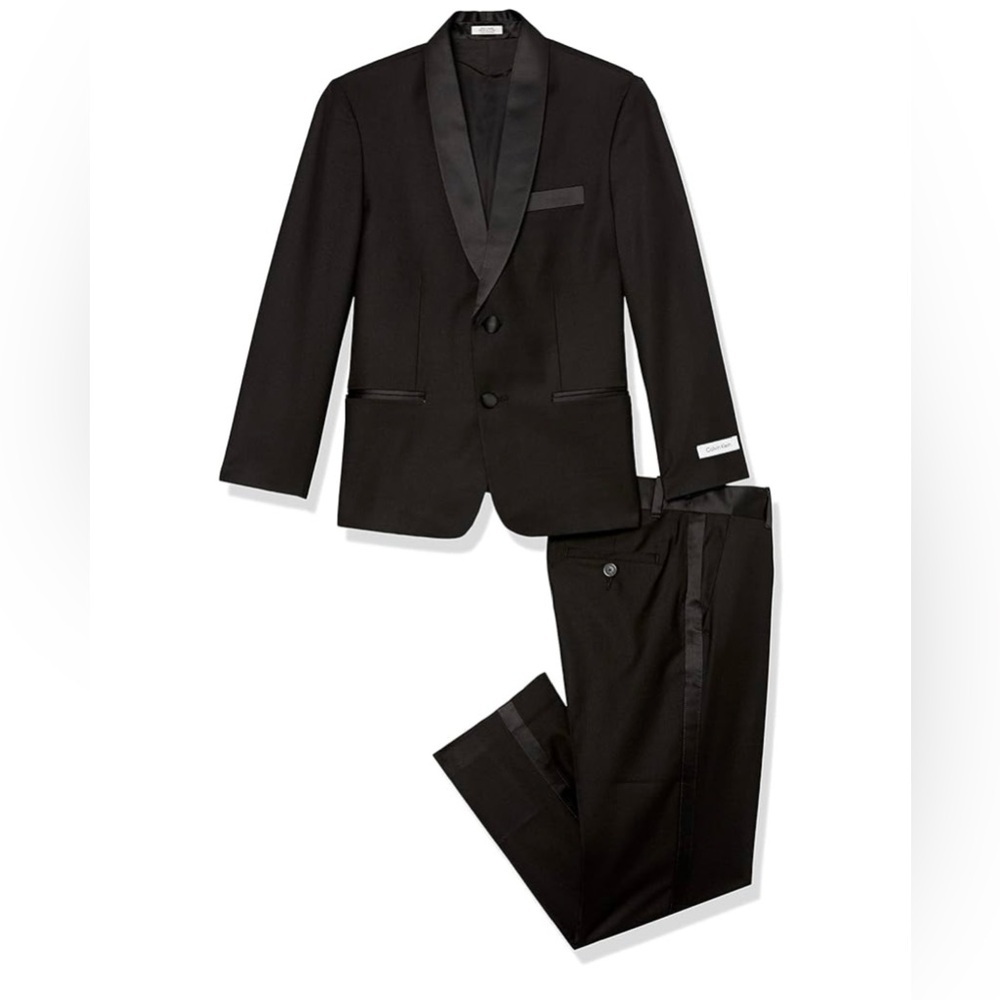Calvin Klein Big boys Black Tuxedo Suit size 16